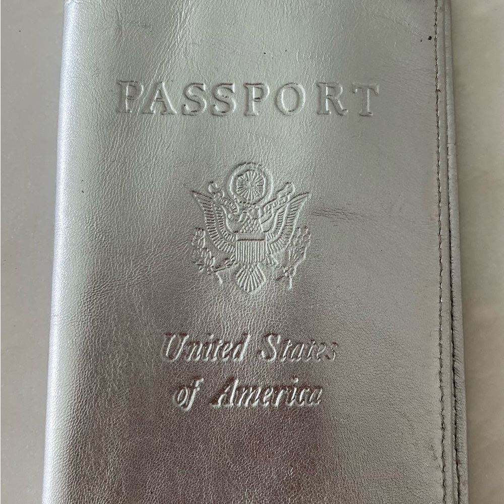 Passport wallet silver